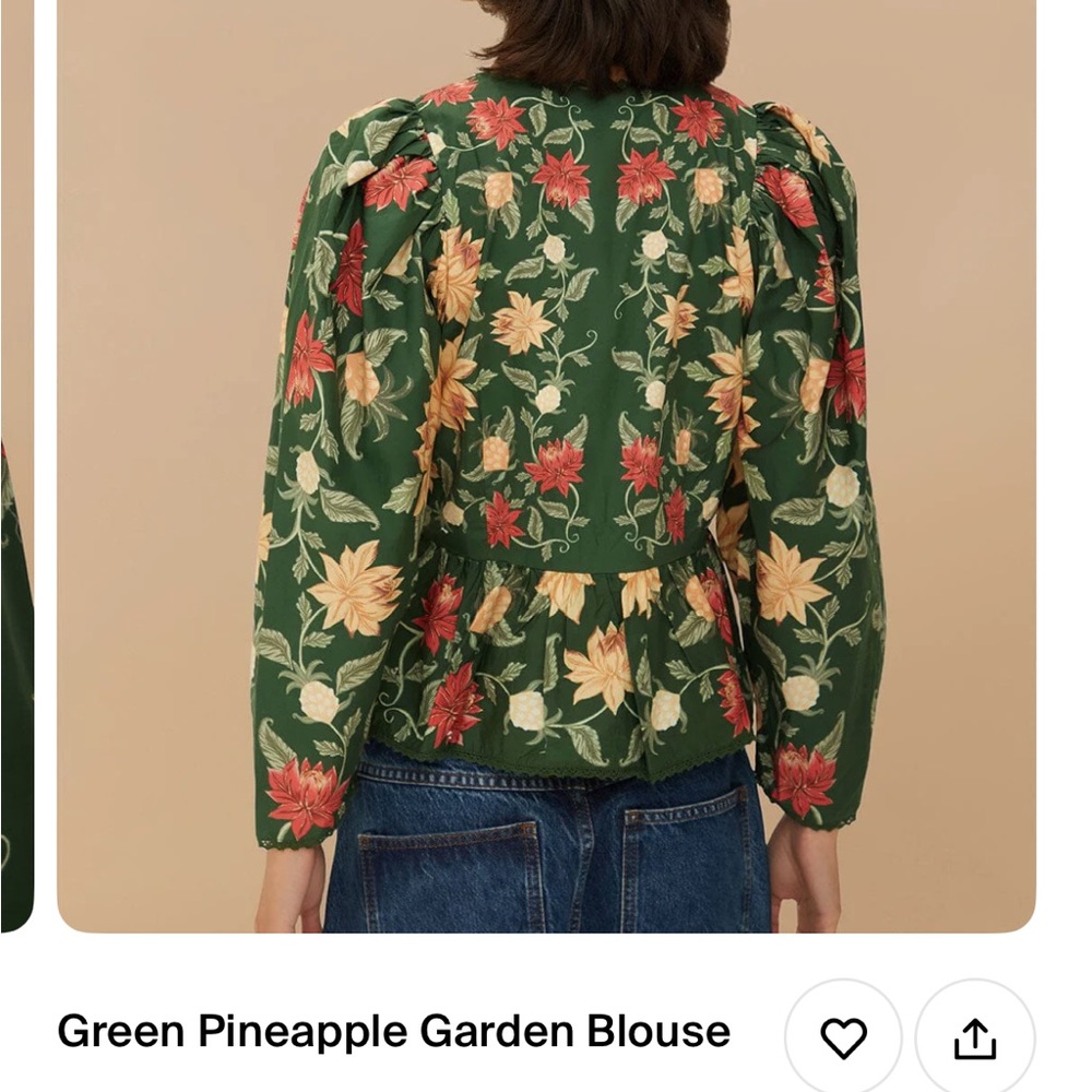 Farm Rio Green blouse - Picture 3 of 4